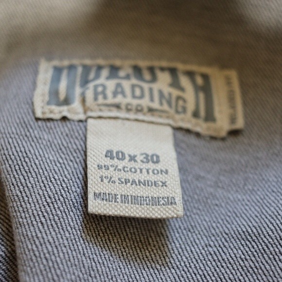 Duluth Trading Co Flex Ballroom Jean's Light Gray Wash Denim Jean's 40 x 30 - Picture 14 of 16